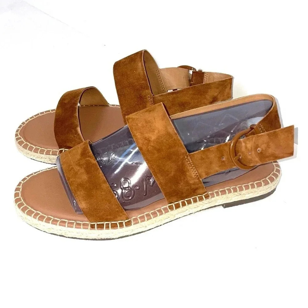Steve Madden Ethan Tan Suede Espadrille Sandal Size 8